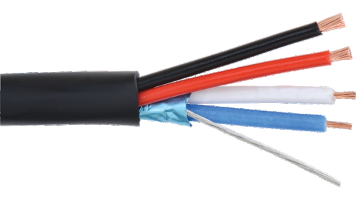 1 Pair 22 AWG Shielded & 2 Core 16 AWG Unshielded Multiconductor FR-LSZH Cable